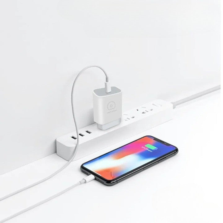 Incarcator WUW, Tip-C- Lightning, Compatibil iPhone, 2.4A, Flippy, Alb - vivimall.ro