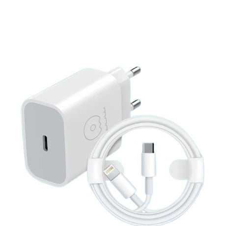 Incarcator WUW, Tip-C- Lightning, Compatibil iPhone, 2.4A, Flippy, Alb - vivimall.ro