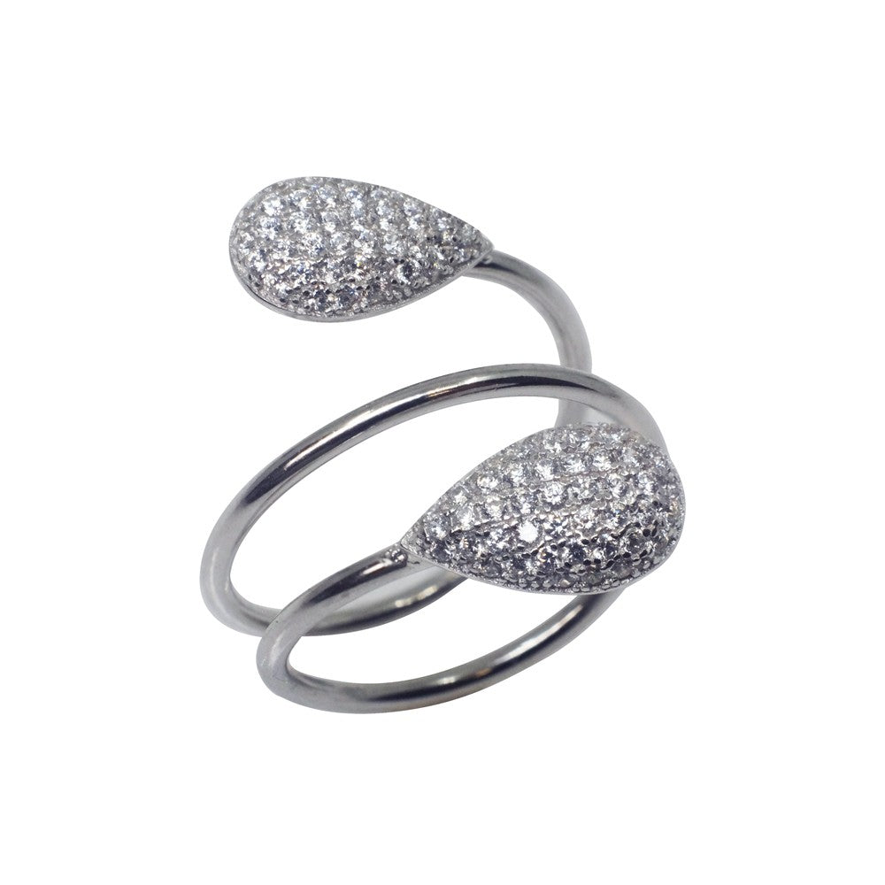 Inel Argint 925 Arc cu Zirconii, Marime 54 - vivimall.ro