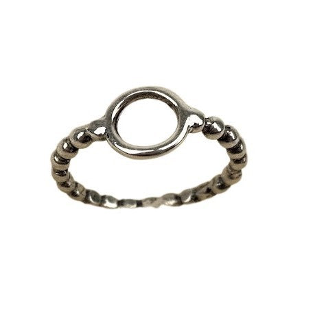 Inel Argint 925 Bobite cu Cerc, M 51 - vivimall.ro