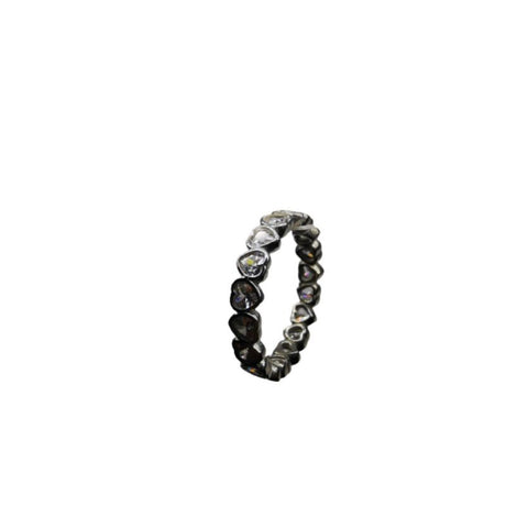 Inel Argint 925 Circular Inimi Cu Pietre M53