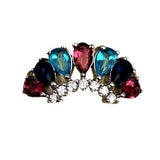 Inel Argint 925, Diadema Cu Pietre Colorate Roz M 56