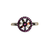 Inel Argint 925 Floare In Cerc Cu Zirconii Colorate M56