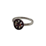 Inel Argint 925 Floare In Cerc Cu Zirconii Colorate M56