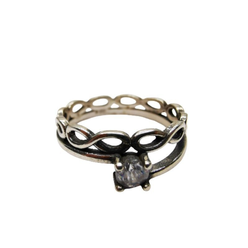 Inel, Jolie Silver, Argint 925 Impletit Cu Piatra M 57 - vivimall.ro