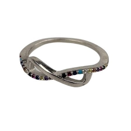 Inel Argint 925, Infinit Mare Cu Zirconiu Colorat M 59