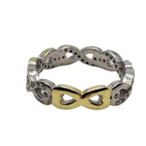 Inel Argint 925 Infinit Placat Cu Aur Si Minizirconii M 56
