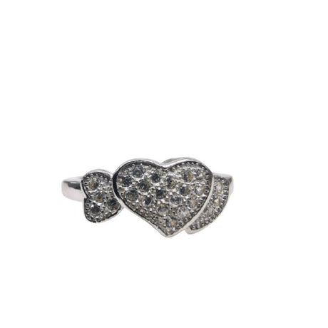 Inel, Jolie Silver, Argint 925 Inimi Cu Pietre M 54 - vivimall.ro
