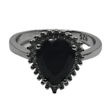 Inel Argint 925, Lacrima Cu Onix, M 50