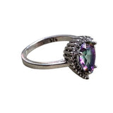 Inel Argint 925, Lacrima Cu Topaz, M 56