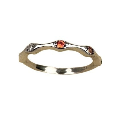 Inel Argint 925, Molecula Cu Zirconii Colorate M53