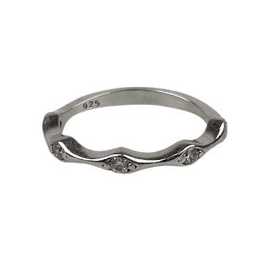 Inel Argint 925, Molecula Cu Zirconii M52