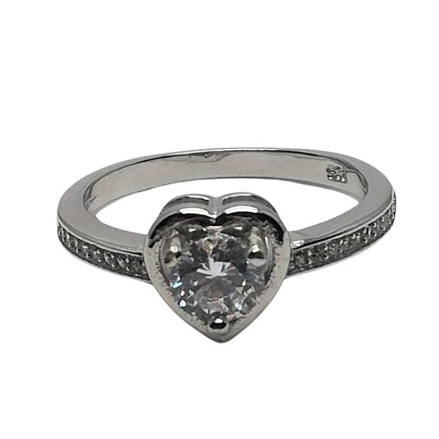 Inel Argint 925 tip Logodna cu Inima, M 50 - vivimall.ro