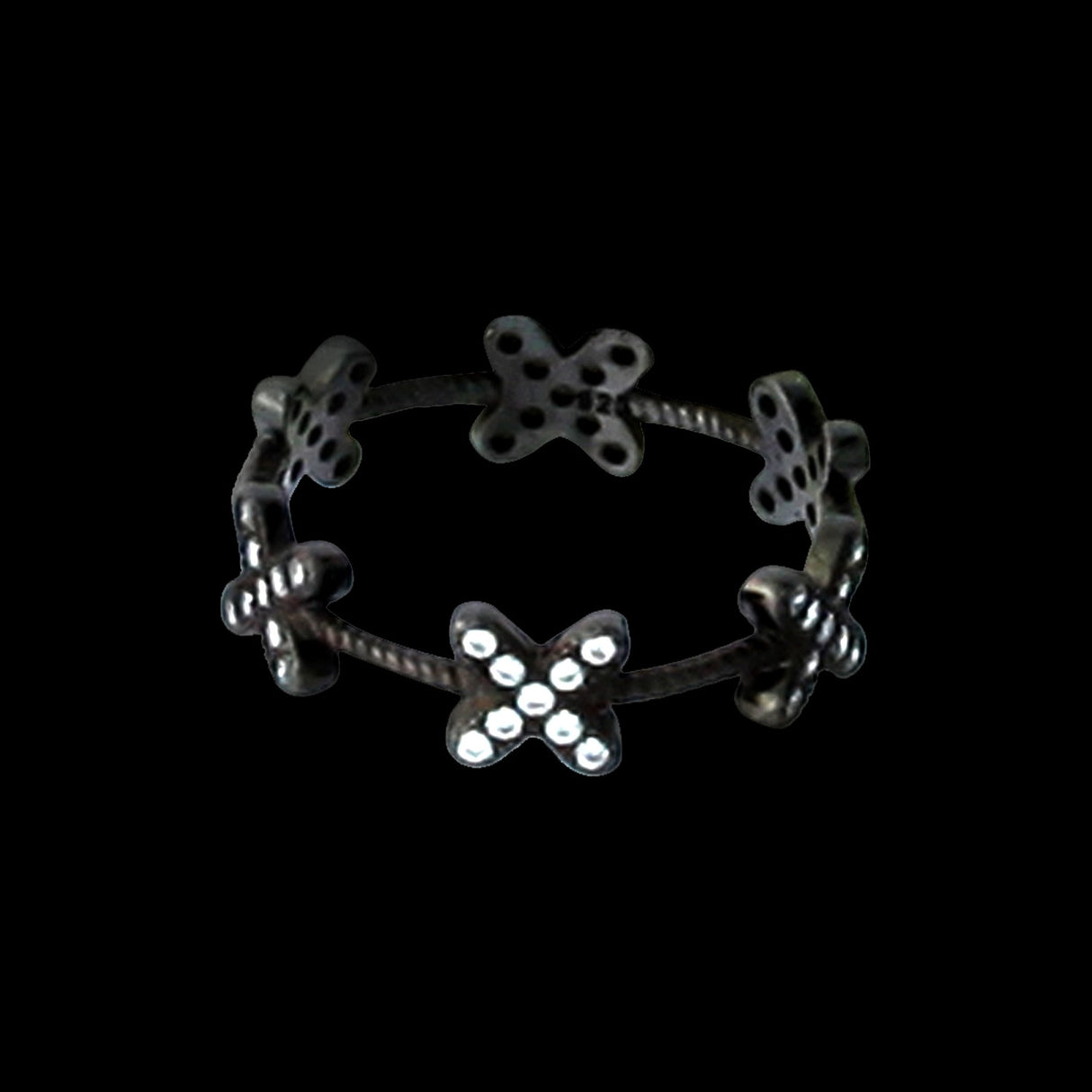 Inel Circular Din Argint 925 Cu Zirconii, Placat Cu Rodiu, Marimea 51