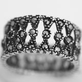 Inel din Argint 925 cu Marcasite, model Fundite, marimea 53