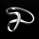 Inel din Argint 925 cu model de forma literei L, marimea 56 - vivimall.ro