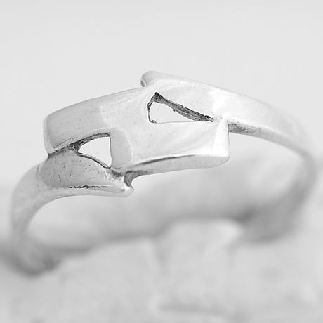 Inel din Argint 925 cu model de forma literei Z, marimea 50 - vivimall.ro