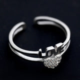 Inel din Argint 925 Disconnected, placat cu rodiu si zirconii, 49 mm - vivimall.ro