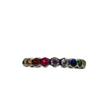 Inel Din Argint 925 Fagure Cu Zirconii Colorate M51
