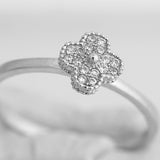 Inel din Argint 925, Trifoi cu Pietre, marimea 52