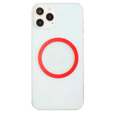 Inel Magnetic incarcare fara fir, montare auto, MagSafe Silicone pentru Apple iPhone 12 / 13 / 14, Rosu - vivimall.ro