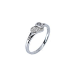 Inel Shinny Heart Din Argint 925, Placat Cu Rodiu, Marimea 55