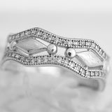 Inel tip verigheta cu zirconii, Argint 925, marimea 54 - vivimall.ro