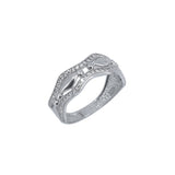 Inel tip verigheta cu zirconii, Argint 925, marimea 56 - vivimall.ro