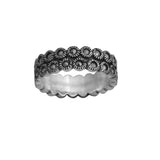Inel tip verigheta din Argint 925, prevazut cu marcasite, 56 mm - vivimall.ro