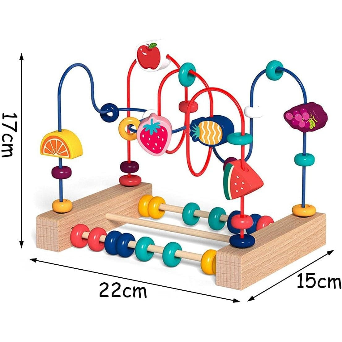 Rollercoaster Educativ Cu Fructe | WoodySkill - vivimall.ro