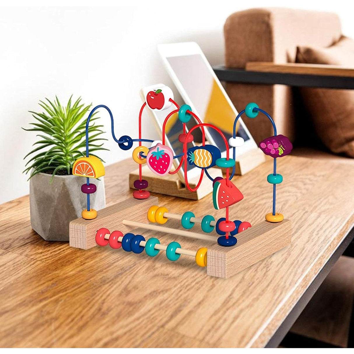 Rollercoaster Educativ Cu Fructe | WoodySkill - vivimall.ro
