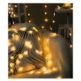 Instalatie Craciun, 1.5 Metri, 10 Led-Uri Cu Ornament Tip Stea, Usb Lung, Fir Cupru, Liniar, Interior/Exterior