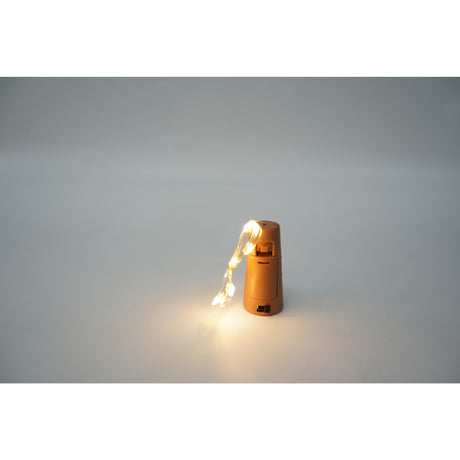 Instalatie Craciun, 1 metru, 10 LED-uri, alb cald,cu baterii,fir cupru, liniar, interior/exterior, Flippy - vivimall.ro