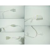 Instalatie Craciun, 10 M, 100 de LED-uri, alb-cald, model cu stelute, liniara, cu baterie, interior/exterior, Vivimall - vivimall.ro