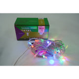 Instalatie Craciun, 10 m, 100 Led-uri ,Liniara, Rosu/Albastru/Rosu/Verde, Flash, Transformator cu telecomanda, Interconectabila, Prelungitor 3 m inclus, Fir Verde, Flippy - vivimall.ro