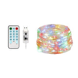 Instalatie Craciun, 10 Metri, 100 Led-Uri, Rgb, Sincronizare Muzica, Telecomanda 12 De Functii, Usb, Fir Cupru, Liniar, Interior/Exterior