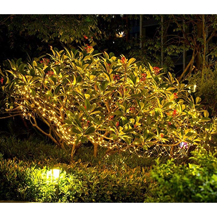 Instalatie Craciun, 100 Led-Uri, 12 Metri, Pentru Exterior Cu Incarcare Solara