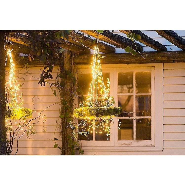 Instalatie Craciun, 100 Led-Uri, 12 Metri, Pentru Exterior Cu Incarcare Solara