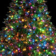 Instalație Crăciun liniară 100 m cu 1000 LED-uri multicolor, vedere de ansamblu, fir transparent