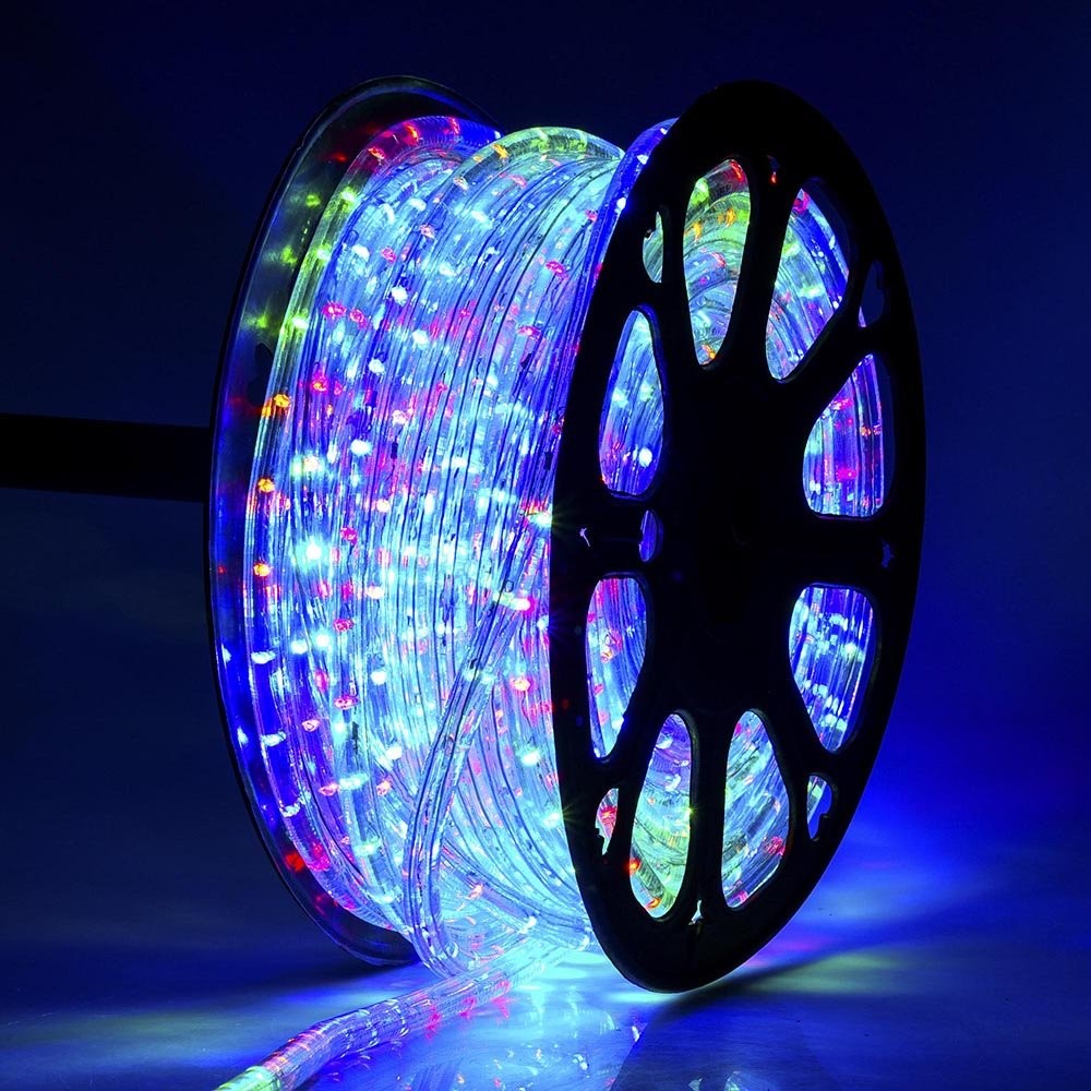 Instalatie Craciun, 100 M, 2400 Led-Uri, Furtun Luminos, Transformator, 8 Jocuri De Lumini, Sectionabila, 220 V