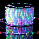 Instalatie Craciun, 100 M, 2400 Led-Uri, Furtun Luminos, Transformator, 8 Jocuri De Lumini, Sectionabila, 220 V