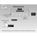 Instalatie Craciun, 110 M, 1100 Led-Uri,Liniara, Albastru, 8 Jocuri De Lumini, Transformator, Interconectabila, Prelungitor 3 M Inclus, Fir
