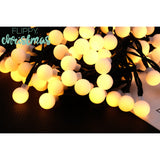 Instalatie Craciun, 12 Metri, 100 De Led-Uri Cu Ornament Tip Bulb, 8 Jocuri De Lumini, Cu Energie Solara, Liniar, Interior/Exterior