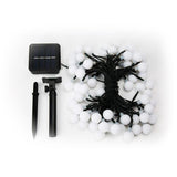 Instalatie Craciun, 12 Metri, 100 De Led-Uri Cu Ornament Tip Bulb, 8 Jocuri De Lumini Rece, Cu Energie Solara, Liniar, Interior/Exterior