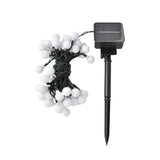 Instalatie Craciun, 12 Metri, 100 De Led-Uri Cu Ornament Tip Bulb, 8 Jocuri De Lumini Rece, Cu Energie Solara, Liniar, Interior/Exterior