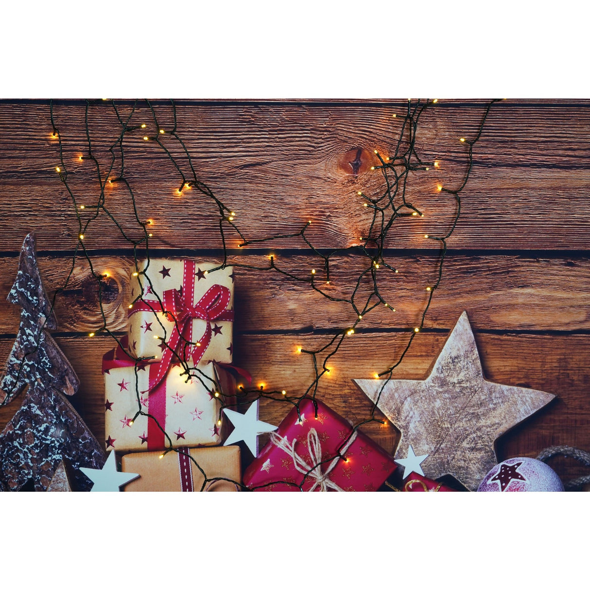 Instalatie Craciun, 12 metri, 100 de LED-uri, alb cald, cu energie solara, fir de cupru, liniar, interior/exterior, Vivimall - vivimall.ro