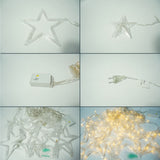 Instalatie Craciun, 138 Led-Uri, Tip Perdea, Cu Stelute, -Cald, 2.5 M, Interior/Exterior