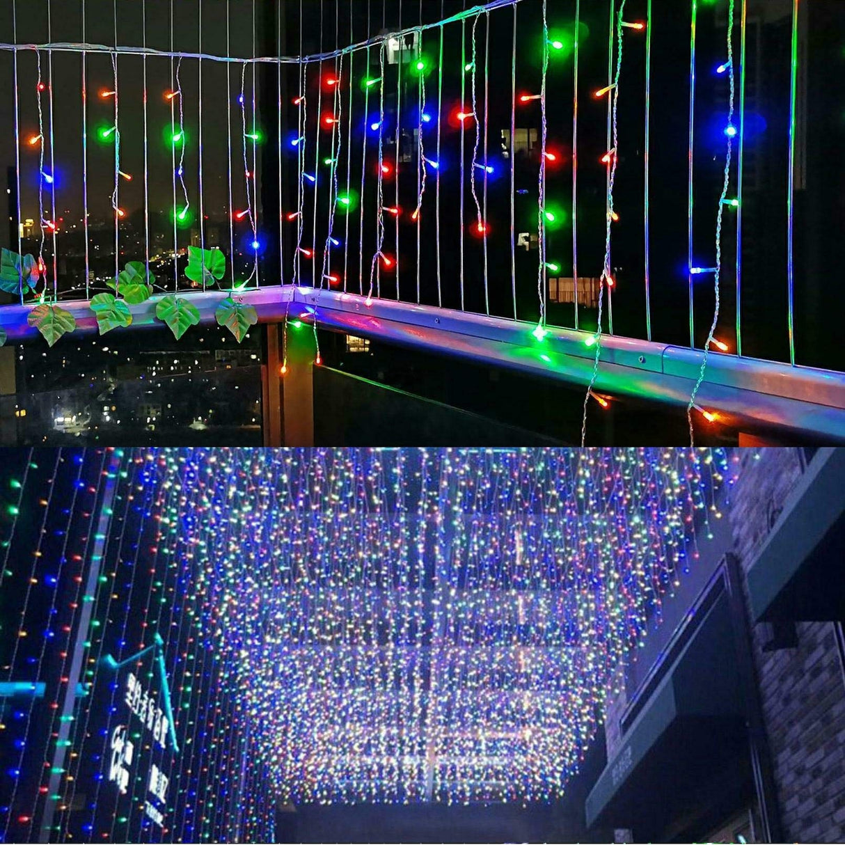 Instalatie Craciun, 15 M, 429 Led-Uri,Franjuri, Flash, Transformator, Interconectabila, Prelungitor 5 M Inclus, Fir Alb