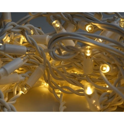 Instalatie Craciun, 170 m, Led-uri ,Franjuri, Alb cald, Flash, Alimentator, Interconectabila, Fir Alb Cauciucat, 220v, Vivimall - vivimall.ro