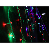 Instalatie Craciun, 20 M, 572 Led-Uri, Franjuri, 2 Culori/Led, Rosu-Verde/Rosu-, Flash, Transformator, Interconectabila, Prelungitor 3 M Inclus, Fir Negru